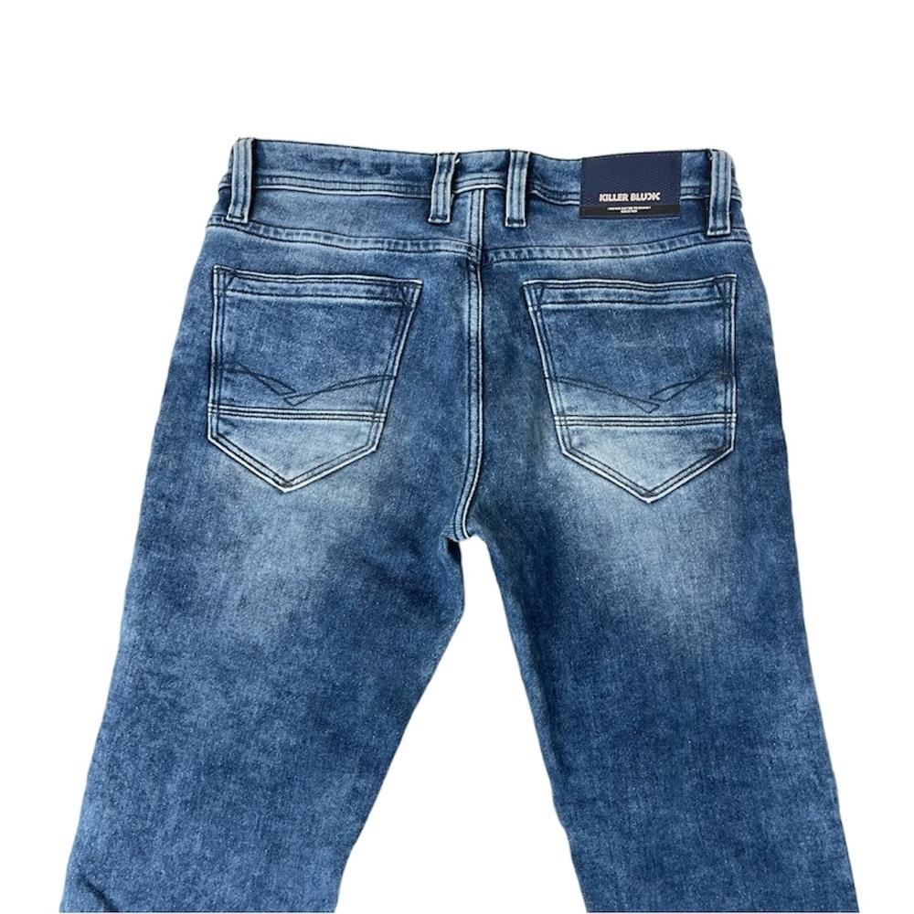 Denim Killer Blu Carrot Fit Mens Jeans Sz 34 Blue Prewash - Picture 2 of 16
